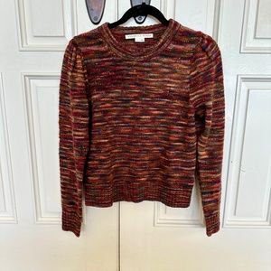 Veronica Beard Red Rainbow Knit Wool Sweater - Size Small